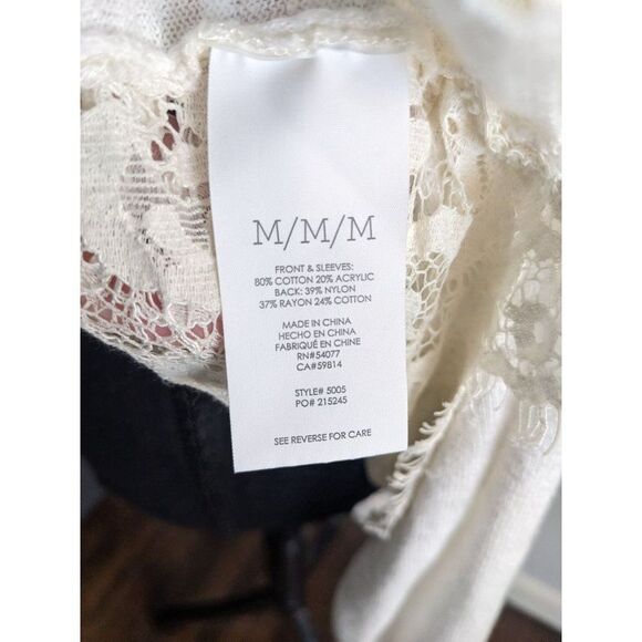 Cabi Sophia Sweater White/Cream Lace Back Top Style 5005 -‎ Medium - Picture 4 of 9